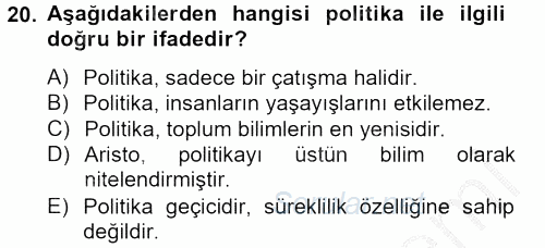 Haber Türleri 2012 - 2013 Ara Sınavı 20.Soru