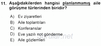 Davranış Ve Öğrenme Sorunu Olan Çocukların Eğitimi 2015 - 2016 Ara Sınavı 11.Soru