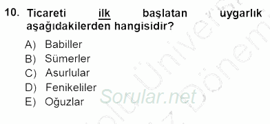 Genel Turizm Bilgisi 2012 - 2013 Dönem Sonu Sınavı 10.Soru