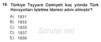 Genel Turizm Bilgisi 2012 - 2013 Dönem Sonu Sınavı 19.Soru