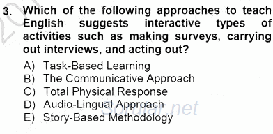 Çocuklara Yabancı Dil Öğretimi 1 2012 - 2013 Dönem Sonu Sınavı 3.Soru