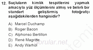 Fotoğraf Tarihi 2014 - 2015 Dönem Sonu Sınavı 12.Soru