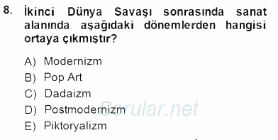 Fotoğraf Tarihi 2014 - 2015 Dönem Sonu Sınavı 8.Soru