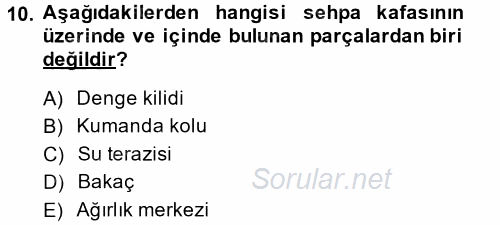 Kamera Tekniğine Giriş 2014 - 2015 Tek Ders Sınavı 10.Soru