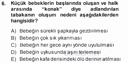 Özel Gereksinimli Bireyler ve Bakım Hizmetleri 2014 - 2015 Dönem Sonu Sınavı 6.Soru