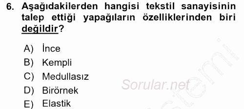 Hayvan Yetiştirme 2015 - 2016 Dönem Sonu Sınavı 6.Soru