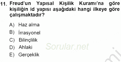 Erken Çocukluk Döneminde Gelişim 1 2013 - 2014 Ara Sınavı 11.Soru