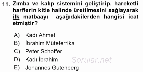 Medya Sosyolojisi 2017 - 2018 Dönem Sonu Sınavı 11.Soru