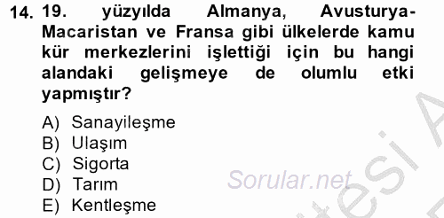 Termal ve Spa Hizmetleri 2012 - 2013 Ara Sınavı 14.Soru