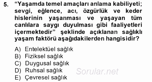 Termal ve Spa Hizmetleri 2012 - 2013 Ara Sınavı 5.Soru