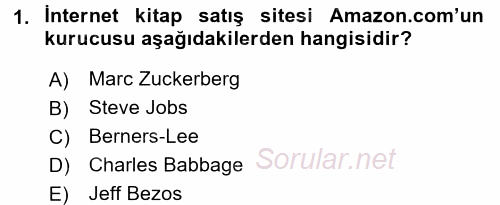 Yeni Teknolojiler ve Çalışma Hayatı 2017 - 2018 Dönem Sonu Sınavı 1.Soru