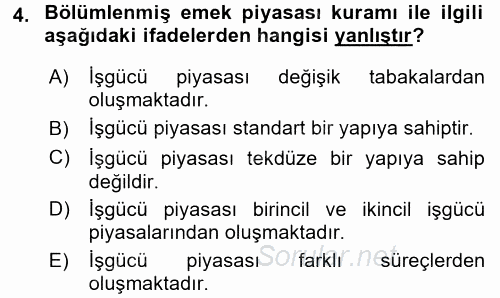Yeni Teknolojiler ve Çalışma Hayatı 2017 - 2018 Dönem Sonu Sınavı 4.Soru