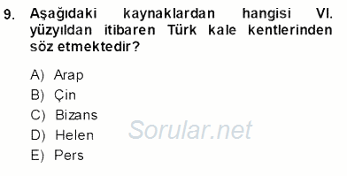 Şehircilik 2013 - 2014 Ara Sınavı 9.Soru