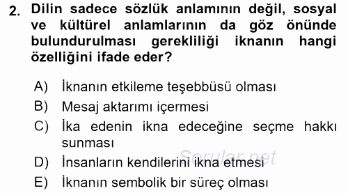 Profesyonel Yaşamda İmaj ve İtibar Yönetimi 2016 - 2017 Dönem Sonu Sınavı 2.Soru