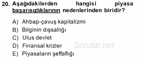 Endüstri Sosyolojisi 2014 - 2015 Dönem Sonu Sınavı 20.Soru