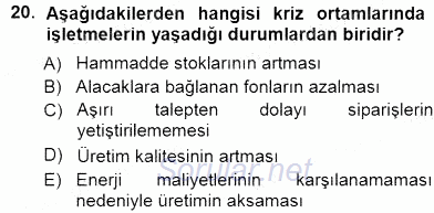 Girişim Finansmanı 2012 - 2013 Dönem Sonu Sınavı 20.Soru