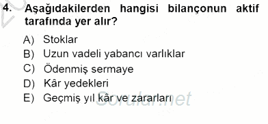 Girişim Finansmanı 2012 - 2013 Dönem Sonu Sınavı 4.Soru