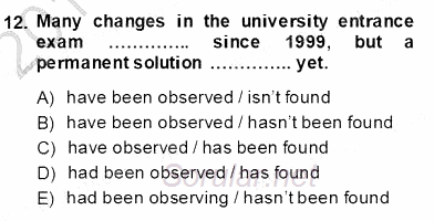 Pedagojik Gramer 2 2013 - 2014 Dönem Sonu Sınavı 12.Soru