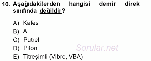 Elektrik Enerjisi İletimi ve Dağıtımı 2014 - 2015 Dönem Sonu Sınavı 10.Soru