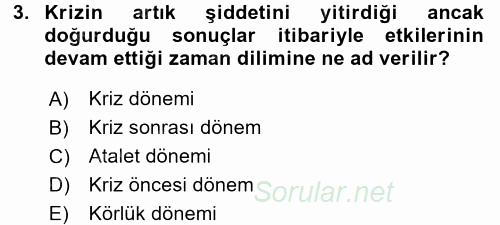 Halkla İlişkiler Uygulamaları ve Örnek Olaylar 2017 - 2018 3 Ders Sınavı 3.Soru