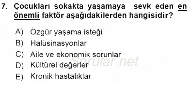 Çocuk Gelişiminde Alan Çalışmaları 2015 - 2016 Ara Sınavı 7.Soru