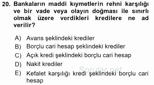 Genel Muhasebe 2 2016 - 2017 Ara Sınavı 20.Soru Genel Muhasebe 2 2016 - 2017 Ara Sınavı 20.Soru