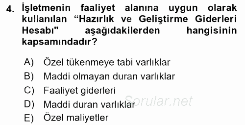 Genel Muhasebe 2 2016 - 2017 Ara Sınavı 4.Soru Genel Muhasebe 2 2016 - 2017 Ara Sınavı 4.Soru