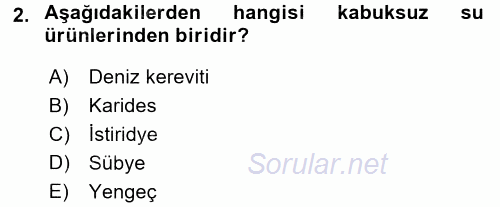 Temel Mutfak Teknikleri 2016 - 2017 Dönem Sonu Sınavı 2.Soru