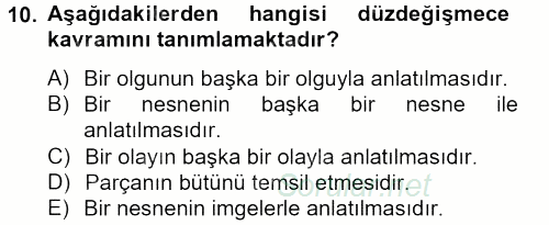 İletişim Kuramları 2012 - 2013 Dönem Sonu Sınavı 10.Soru