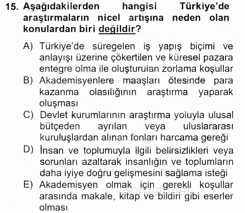İletişim Kuramları 2012 - 2013 Dönem Sonu Sınavı 15.Soru