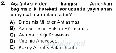 Anayasa 1 2012 - 2013 Ara Sınavı 2.Soru