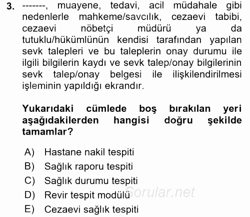 Ulusal Yargı Ağı Projesi 2 2017 - 2018 Ara Sınavı 3.Soru