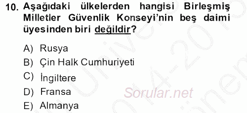 Kamu Özel Kesim Yapısı Ve İlişkileri 2014 - 2015 Dönem Sonu Sınavı 10.Soru