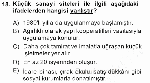 Kamu Özel Kesim Yapısı Ve İlişkileri 2014 - 2015 Dönem Sonu Sınavı 18.Soru