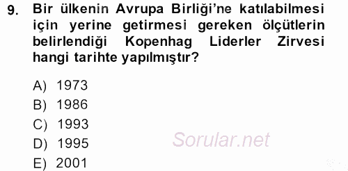 Kamu Özel Kesim Yapısı Ve İlişkileri 2014 - 2015 Dönem Sonu Sınavı 9.Soru