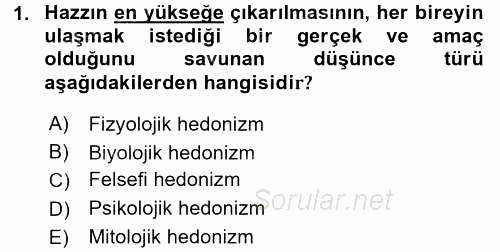 Tüketim Bilinci ve Bilinçli Tüketici 2015 - 2016 Ara Sınavı 1.Soru