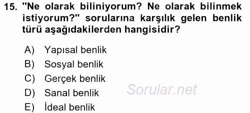 Tüketim Bilinci ve Bilinçli Tüketici 2015 - 2016 Ara Sınavı 15.Soru