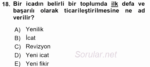 Tüketim Bilinci ve Bilinçli Tüketici 2015 - 2016 Ara Sınavı 18.Soru