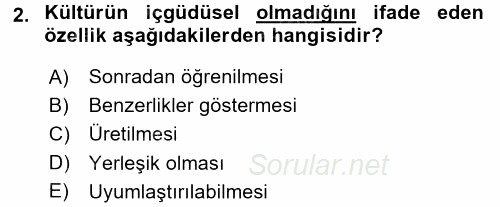 Tüketim Bilinci ve Bilinçli Tüketici 2015 - 2016 Ara Sınavı 2.Soru