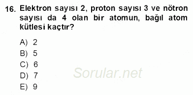 Teknolojinin Bilimsel İlkeleri 2 2013 - 2014 Dönem Sonu Sınavı 16.Soru