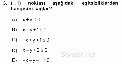 Matematik 2 2016 - 2017 Dönem Sonu Sınavı 3.Soru