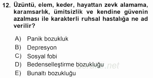 Çatışma ve Stres Yönetimi 2 2015 - 2016 Ara Sınavı 12.Soru