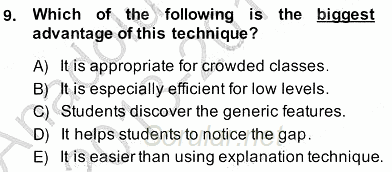 Dilbilgisi Öğretimi 2013 - 2014 Ara Sınavı 9.Soru