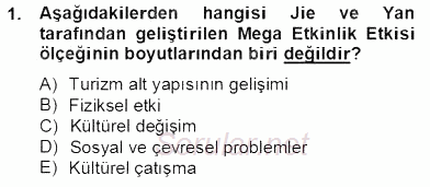 Etkinlik Yönetimi 2012 - 2013 Dönem Sonu Sınavı 1.Soru