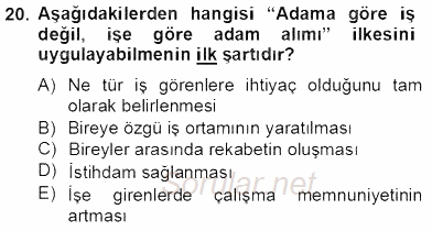 Etkinlik Yönetimi 2012 - 2013 Dönem Sonu Sınavı 20.Soru