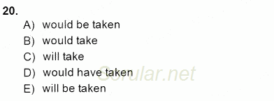 Bağlamsal Dilbilgisi 2 2014 - 2015 Dönem Sonu Sınavı 20.Soru