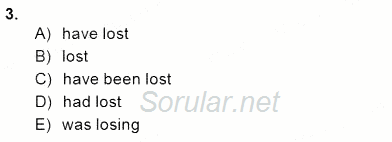 Bağlamsal Dilbilgisi 2 2014 - 2015 Dönem Sonu Sınavı 3.Soru