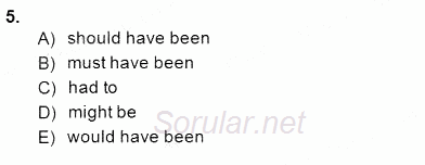 Bağlamsal Dilbilgisi 2 2014 - 2015 Dönem Sonu Sınavı 5.Soru