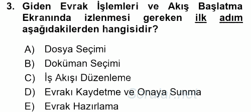 Ulusal Yargı Ağı Projesi 1 2017 - 2018 3 Ders Sınavı 3.Soru