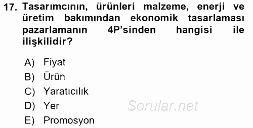 Girişimcilik ve İş Kurma 2017 - 2018 Ara Sınavı 17.Soru